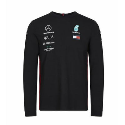 T-SHIRT Tee Formula One 1 Mercedes AMG Petronas F1 Team Hi-Viz  PIT Black AU 